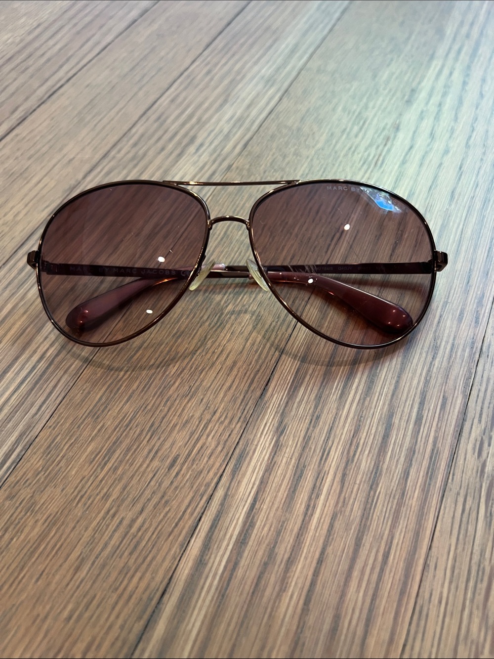 Marc Jacobs Gold Frame Brown Lens Aviator Sunglasses for Men